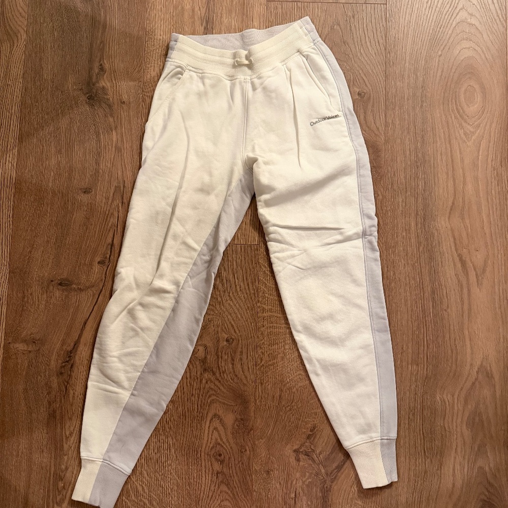 Outdoor Voices Dove/Bone Soft Cotton Joggers